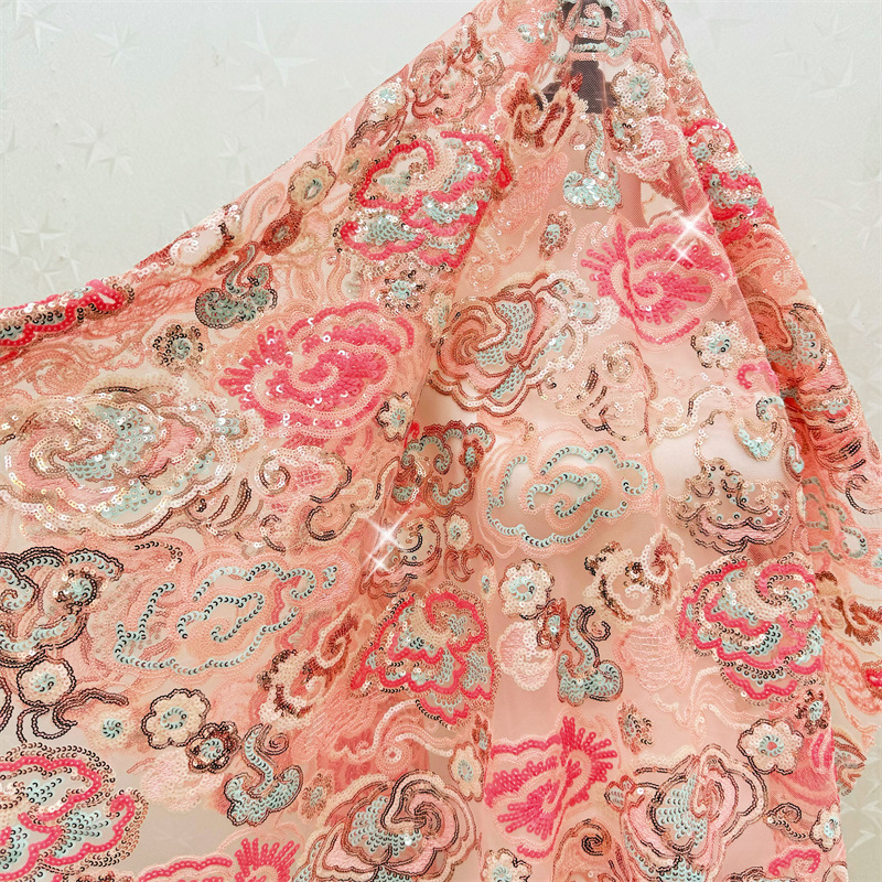 Embroidery Needle Pen - 2 야드/로트 130cm 와이드 핑크 퍼플