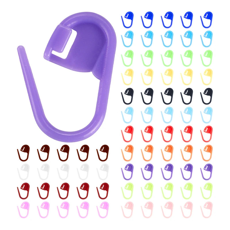 Stitch Marker Ring - 50/200/500개 뜨개질 도구, 잠금 마킹 버클,