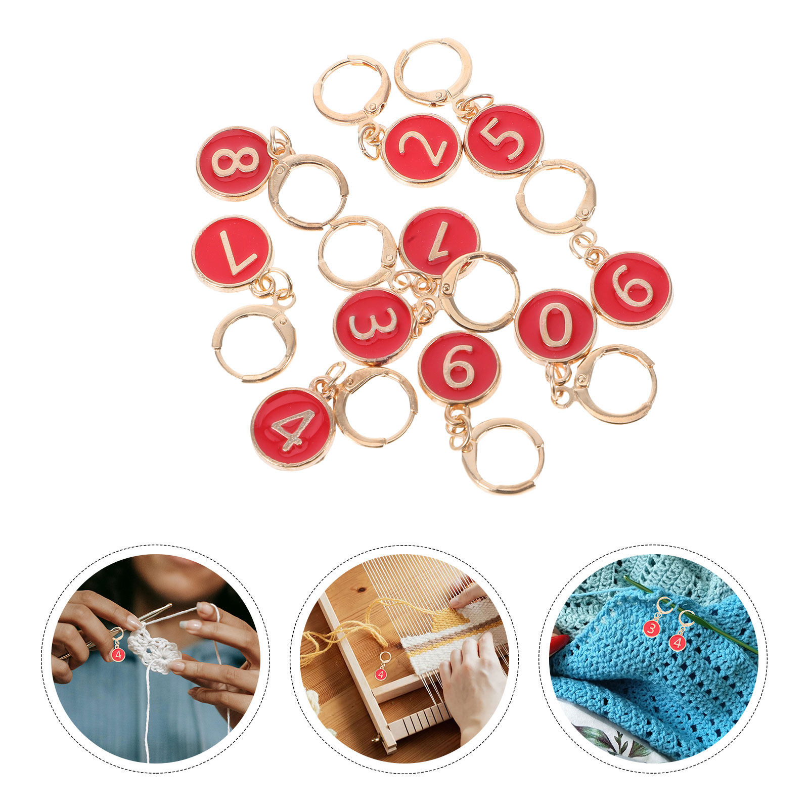 Stitch Marker Ring - 합금 스티치 고정 링, 뜨개질용 카운터,