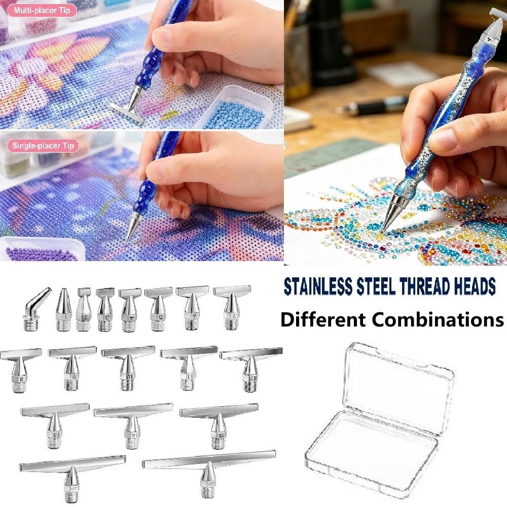 Embroidery Needle Pen - DIY 고품질 스테인리스 스틸 나사식 다이아몬드