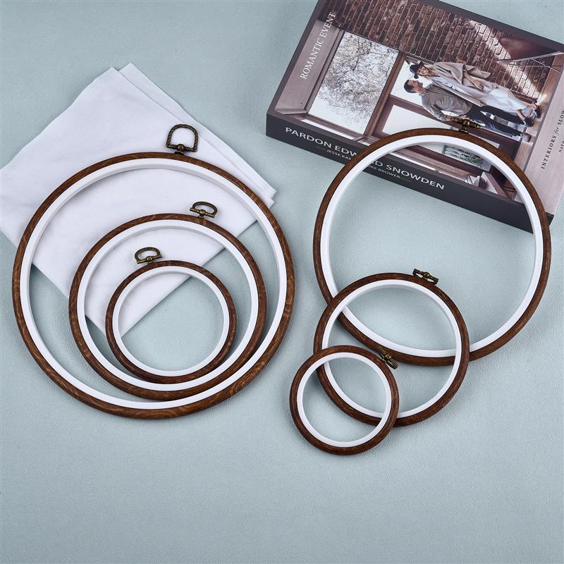 라운드 타원형 나무 색상 자수 후프 프레임 세트 DIY - Stitch Marker Ring 리뷰 및 가격