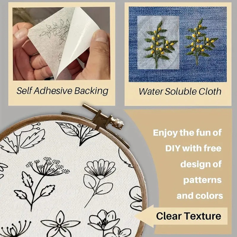10Pcs 수공예품 친환경 끈적 끈적한 수용성 자수 안 - Embroidery Workshop 리뷰 및 가격