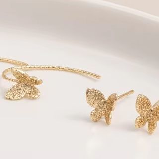 1쌍 925 실버 니들 14K 금도금 모래 나비 스터드 - Embroidery Needle Pen 리뷰 및 가격
