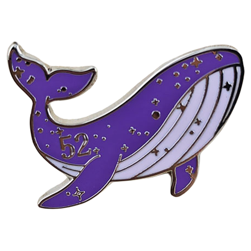K팝 아미 52헤르츠 외로운 고래 에나멜 핀 보라색 별 - Embroidery Whale 리뷰 및 가격