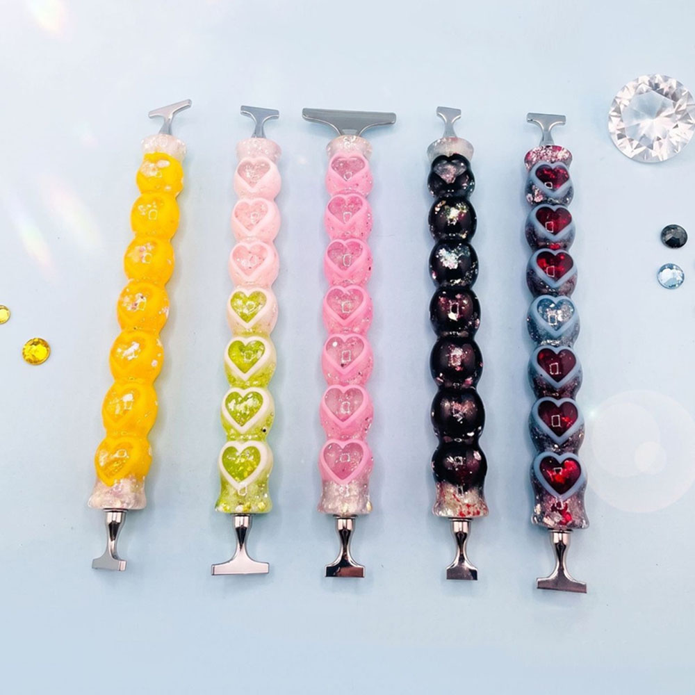 새로운 하트 모양 다이아몬드 페인팅 펜, 반짝이는 레진 - Embroidery Needle Pen 리뷰 및 가격