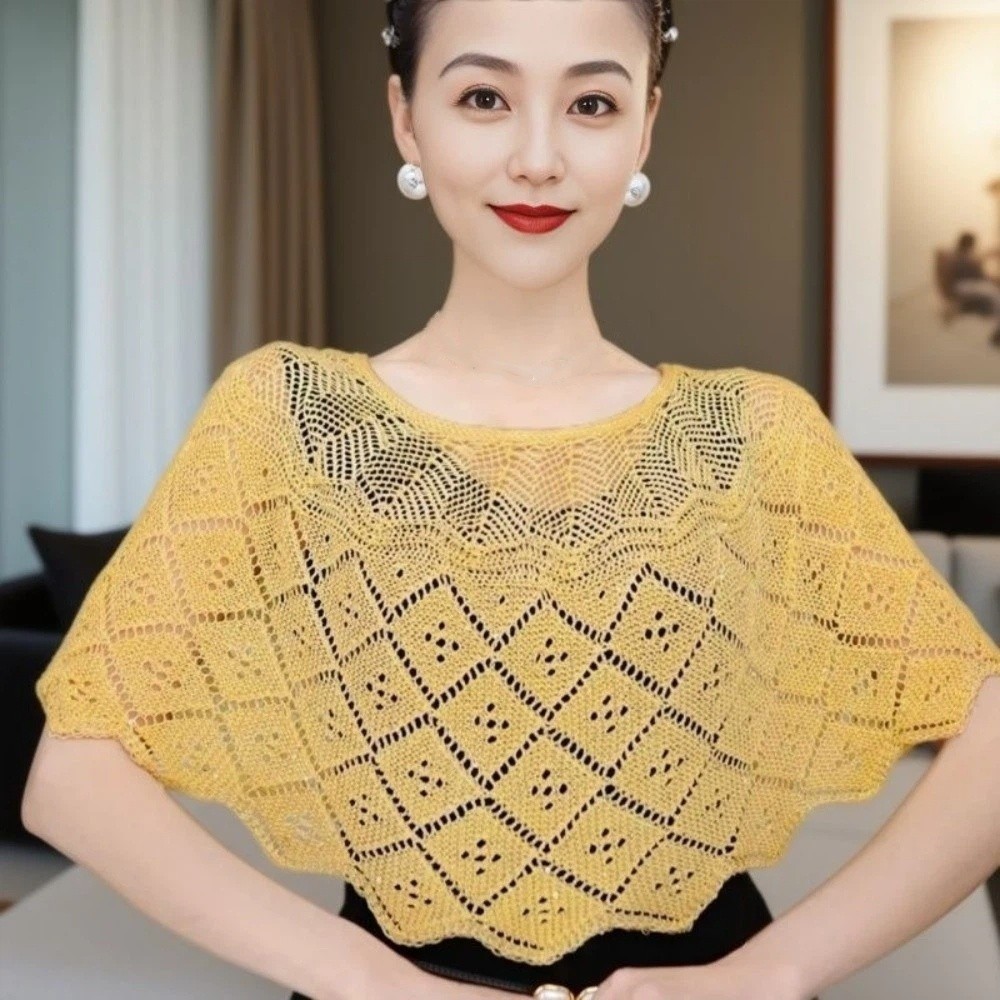 풀오버 스타일 크로셰 숄 탈부착 가능한 칼라 진주 브로 - Embroidery Simple 리뷰 및 가격