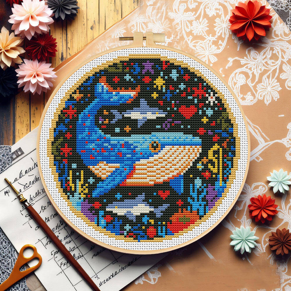 DIY 크로스 스티치 고래 자수 동물 후프 보급형 바늘 - Stitch Marker Ring 리뷰 및 가격
