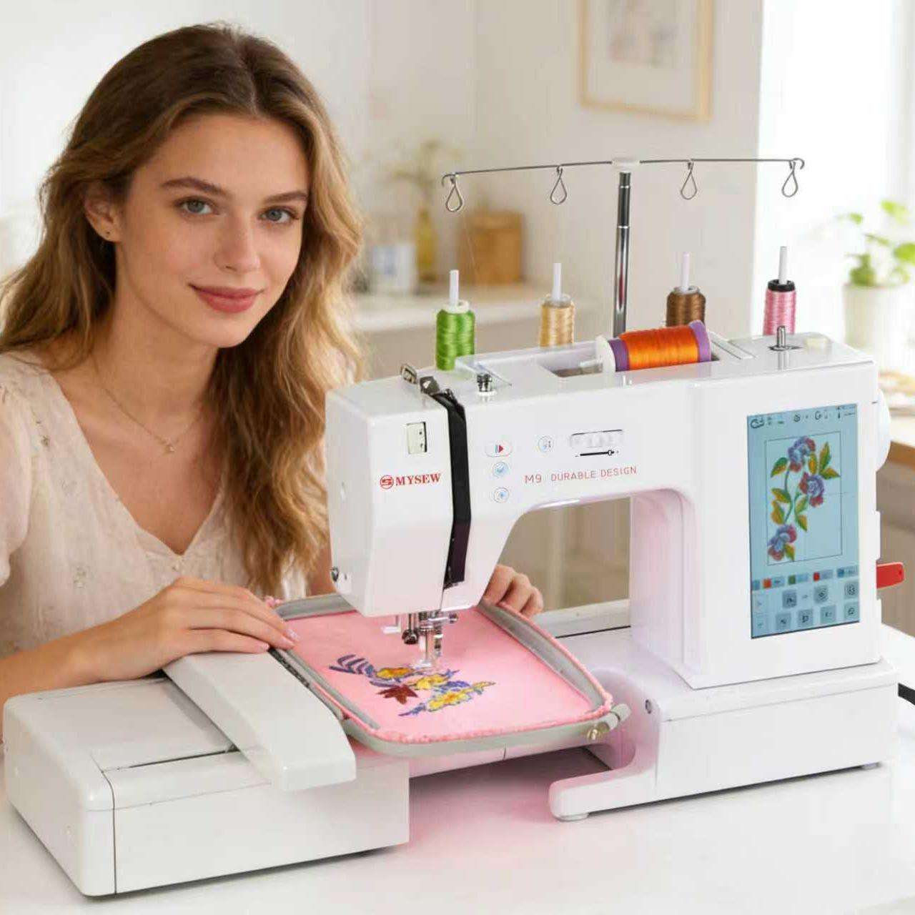 MYSEW M9 맞춤형 고속 가정용 캡 컴퓨터 자동 M - Embroidery Machine 리뷰 및 가격