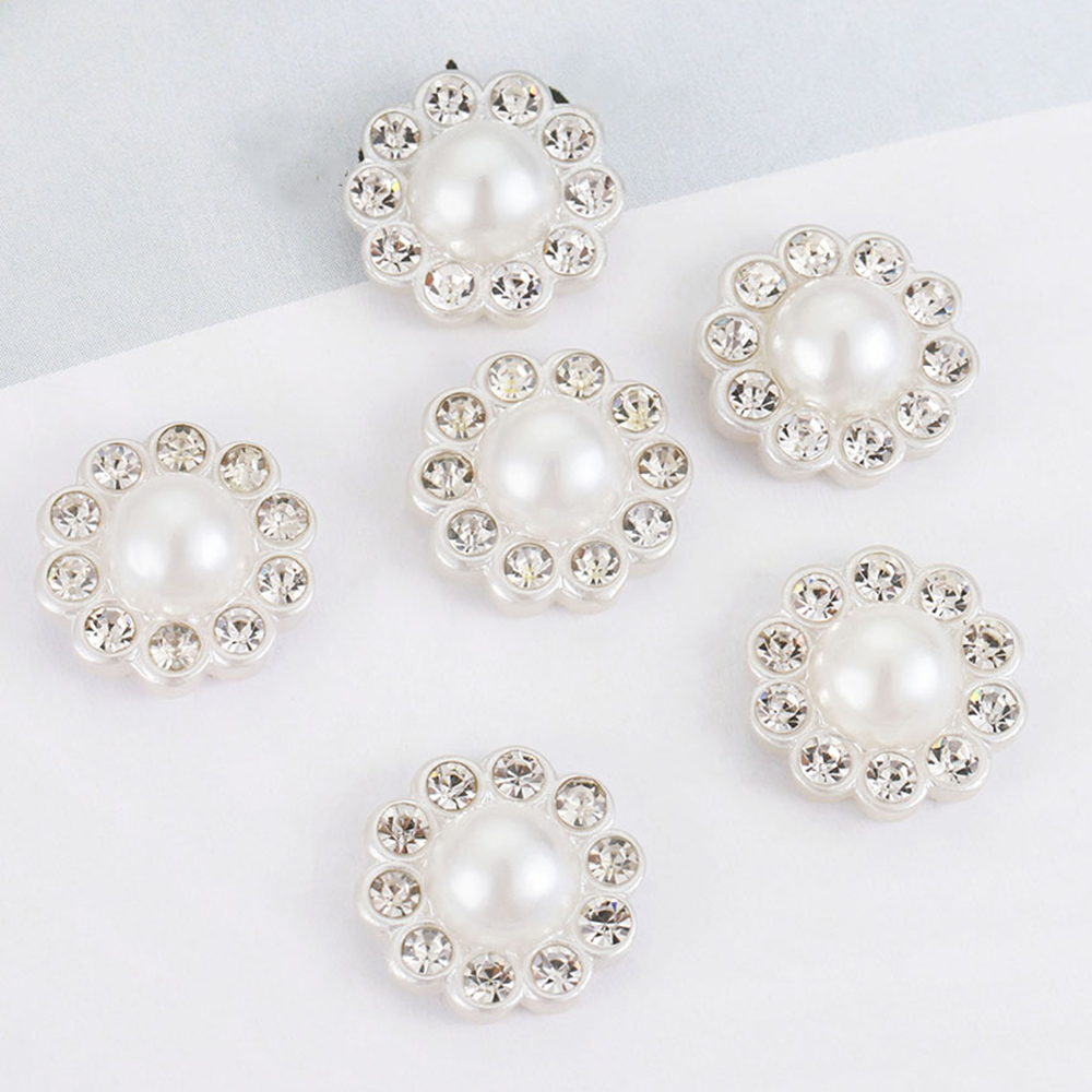 50pcs 화이트 플랫 모조 진주 수지 진주 꽃 패치  - Embroidery Simple 리뷰 및 가격