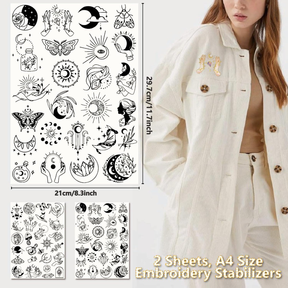 51Pcs Boho Moon Sun 수용성 자수 안정제 - Embroidery Water 리뷰 및 가격